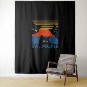 Ew People Retro Cat Funny Vintag Introvertierte Wandteppich (Beispiel)