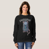 Ew People Sprichwort Ratten mit Gesichtsmaske Sweatshirt (Vorne ganz)