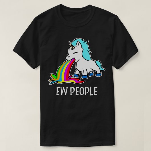 Ew People Unicorn Erbrechen Regenbogen Funny Intro T-Shirt (Design vorne)