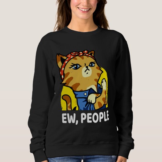 ew people womens meowy cat Purrrsist Cat Kitty Sweatshirt (Vorderseite)
