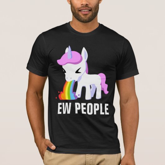 EW PERSONEN VOMIT UNICORN T - SHIRT (Vorderseite)