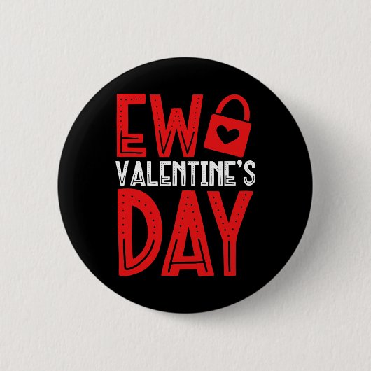 Ew Valentinstag Locked Heart Single Pride Anti Button (Vorderseite)