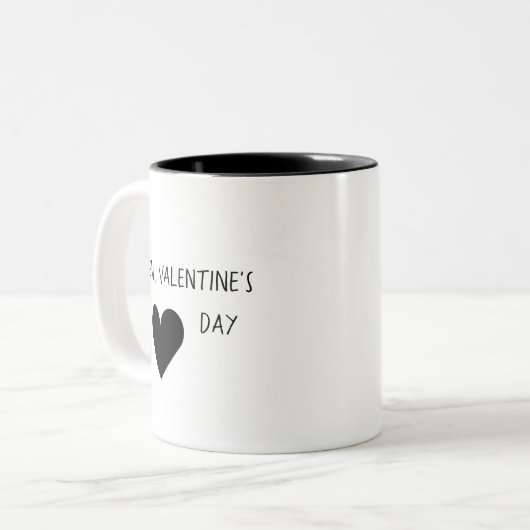 Ew, Valentinstag Zweifarbige Tasse (Vorderseite Links)