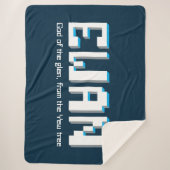 Ewan Jungs nennen und bedeuten Pixel Text Gamer Sherpadecke (Vorderseite)