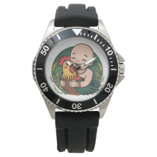 eWatch Armbanduhr   Chloe Baby hugs the Rooster