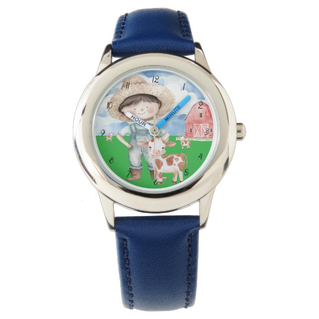 eWatch Armbanduhr mit Bauernhof Design  (Vorderseite)