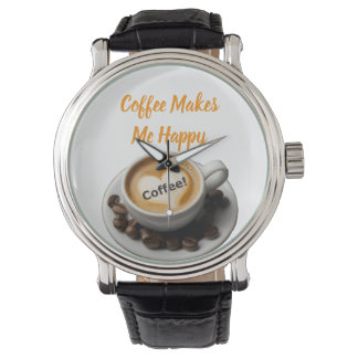 eWatch Coffee Makes Me Happy Watch Armbanduhr
