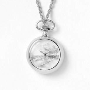 eWatch Frauen-Halskette-Stil coole Öko Armbanduhr