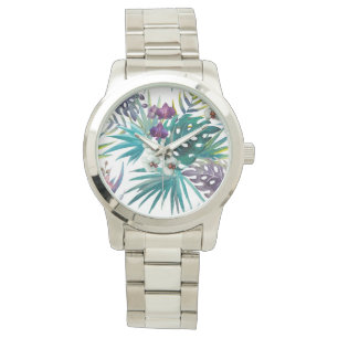 eWatch für Frauen - Tropischer Orchid Armbanduhr