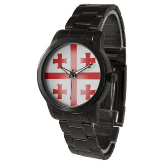 eWatch - Georgien-Flagge Armbanduhr