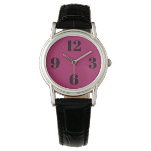 eWatch - in rosa große Zahlen Armbanduhr