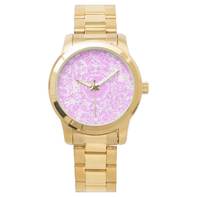 eWatch in Rosa und Gold Armbanduhr (Vorderseite)