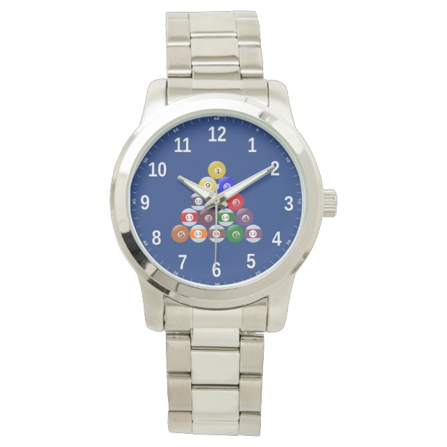 eWatch Pool Balls Armbanduhr (Vorderseite)