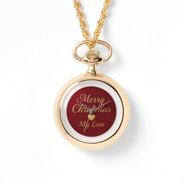 eWatch -Romantic Christmas Necklace Watch Armbanduhr (Vorderseite)