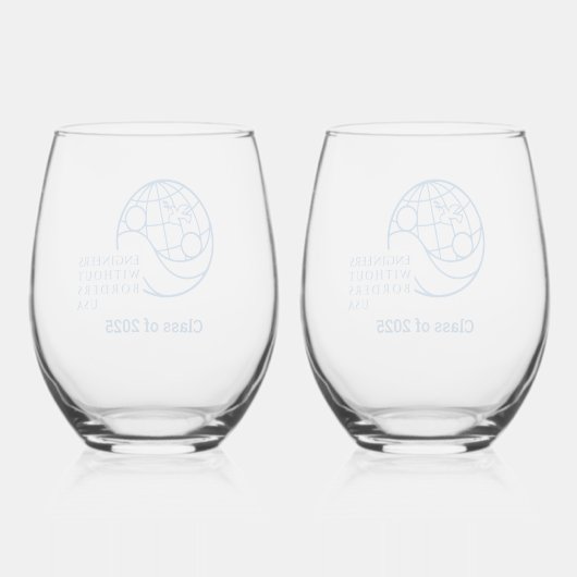 EWB-USA Klasse 2025 Stemless Wine Glasses Weinglas Ohne Stiel (Rückseite)