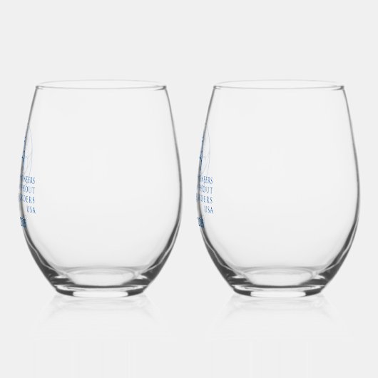 EWB-USA Klasse 2025 Stemless Wine Glasses Weinglas Ohne Stiel (Links)