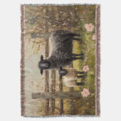 Ewe and Lamb Spring Sheep Art Decke (Vorderseite Vertikal)