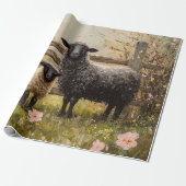 Ewe and Lamb Spring Sheep Art Decoupage Geschenkpapier (Ungerollt)