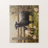 Ewe and Lamb Spring Sheep Art Puzzle (Vertikal)