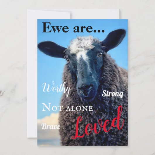 Ewe are Love Card Mitteilungskarte (Vorderseite)
