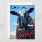Ewe are Love Card Mitteilungskarte (Vorne/Hinten)