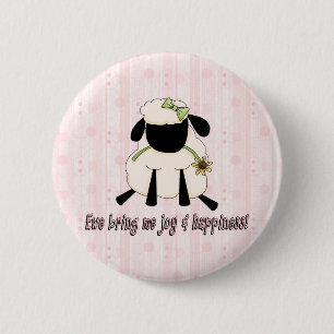 Ewe brachte mir Freude und Glück Button