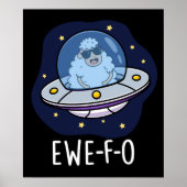 Ewe-F-O Funny UFO Pun Dark BG Poster (Vorne)