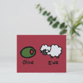 Ewe (I Liebe Sie) Postkarte (Stehend Vorderseite)