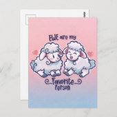 Ewe ist meine Lieblingsperson Postkarte (Vorne/Hinten)