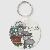 Ewe ist meine Welt Schlüsselanhänger (Rückseite)