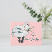 Ewe ist nicht fett, Ewe's Fluffy! Postkarte (Stehend Vorderseite)