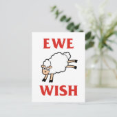 Ewe Wish Postkarte (Stehend Vorderseite)