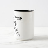 Ewenity Bauernhof-Kaffee-Tasse Zweifarbige Tasse (Mittel)