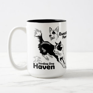 Ewenity Bauernhof-Kaffee-Tasse Zweifarbige Tasse