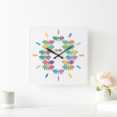 Ewes in der Akryluhr Quadratische Wanduhr (Zuhause)