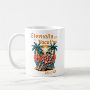 Ewig auf Urlaub Retro Ruhestand 2025 Kaffeetasse