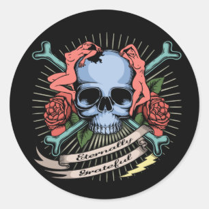 ewig dankbar runder aufkleber