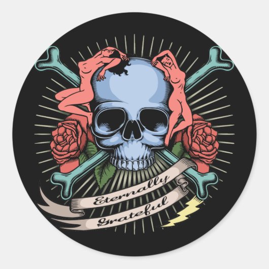 ewig dankbar runder aufkleber (Vorderseite)