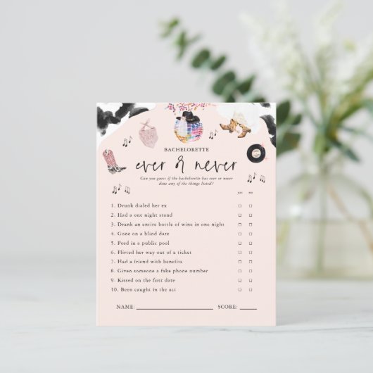 Ewig oder nie | Disco Cowgirl Bachelorette Game (Stehend Vorderseite)