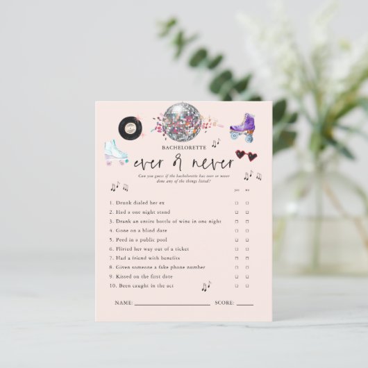 Ewig oder nie | Roller Skaten Bachelorette Game (Stehend Vorderseite)