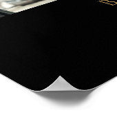 Ewige Anleihe: Elegante Schwarz & Gold Hochzeit Wi Poster (Ecke)