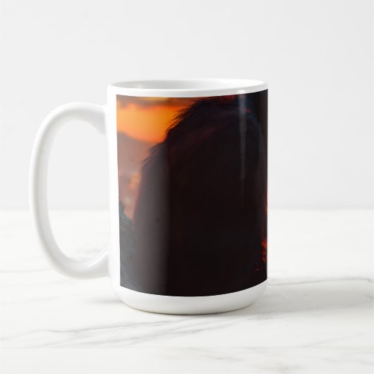 Ewige Anleihe im Sonnenuntergang Kaffeetasse (Links)
