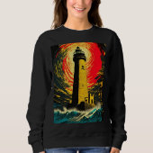 Ewige Baken: Leuchtturm von Alexandria Kunstwerk Sweatshirt (Vorderseite)