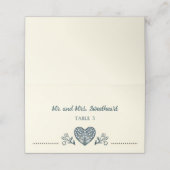 Ewige Blooms Hochzeit Platzkarte (Außenseite Aufgefaltet)