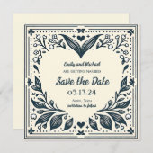 Ewige Blooms Save the Date Einladung (Vorne/Hinten)