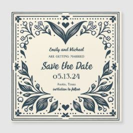 Ewige Blooms Save the Date Magnetkarte