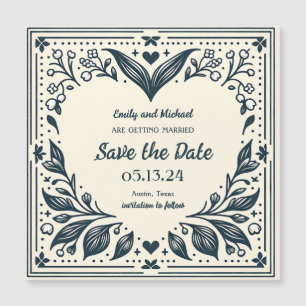 Ewige Blooms Save the Date Magnetkarte