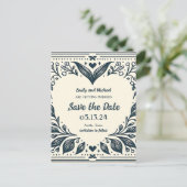 Ewige Blooms Save the Date Postkarte (Stehend Vorderseite)