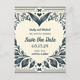 Ewige Blooms Save the Date Postkarte