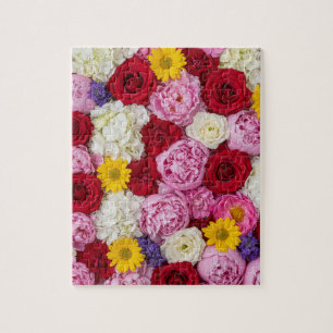 Ewige Blüte: Ein Premium-Blumenteppich Puzzle